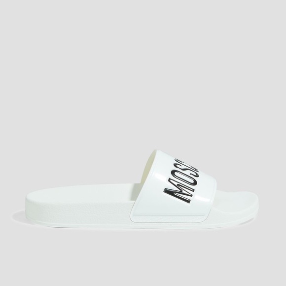 FINAL DROP/Sale!!  Moschino logo rubber slides NWB - Picture 4 of 9